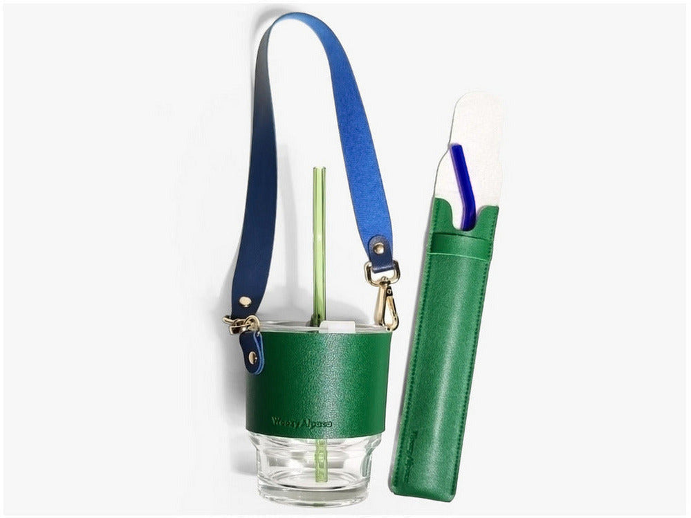 Reusable Cup With Lid, Straw & Bouch | Heat-resistant Borosilicate