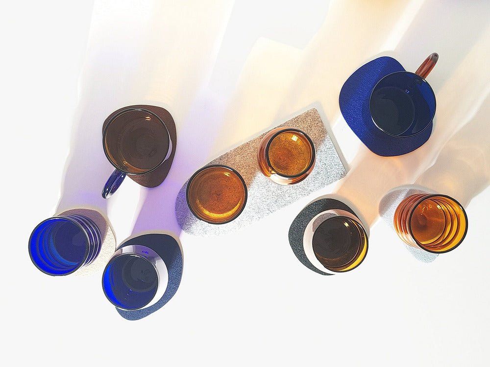 coaster, felt coaster, pebbles coaster, pebbles, woozy alpaca, tableware, modern house furnishing, home decor idea, modern style home decor idea