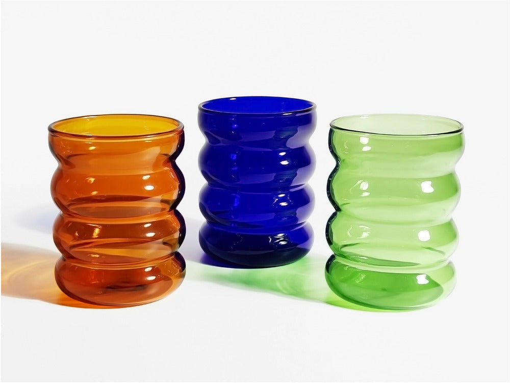 Colourful Borosilicate Tumblers, Marshmallow, cups, tumblers, wave cups, wave, colorful cups