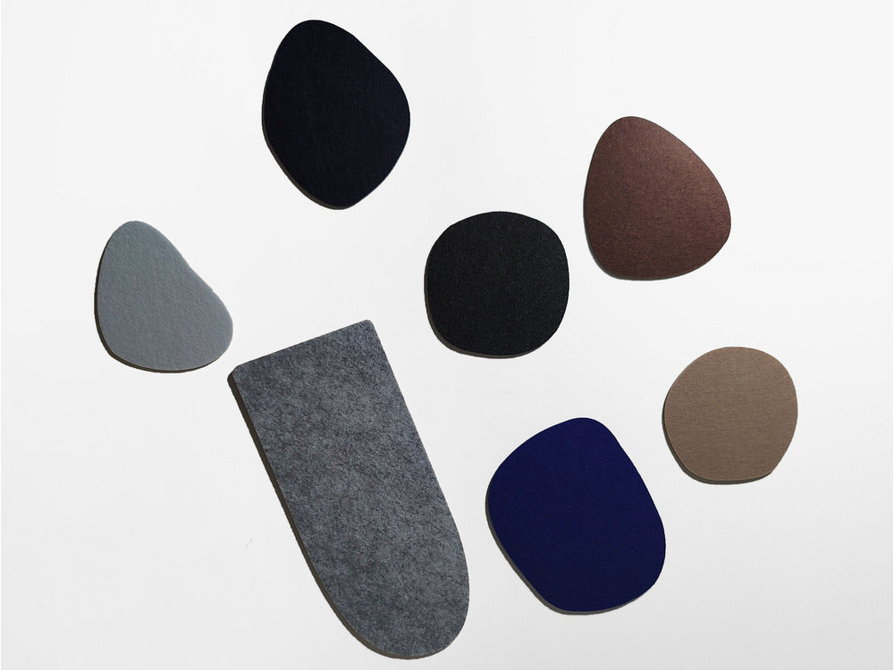 coaster, felt coaster, pebbles coaster, pebbles, woozy alpaca, tableware, modern house furnishing, home decor idea, modern style home decor idea